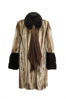 Пальто женское из норки с воротником S8700-sharf-vorot-mach