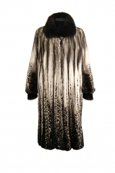 Пальто женское из норки с воротником  B370-120-vor