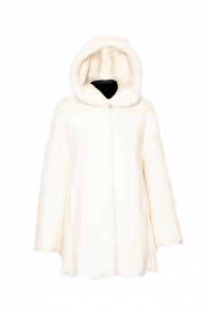Изображение - Пальто женское из норки с капюшоном 140684-white 140684-white