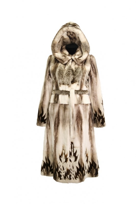 Изображение - Пальто женское из норки с капюшоном S9073-120 S9073-120