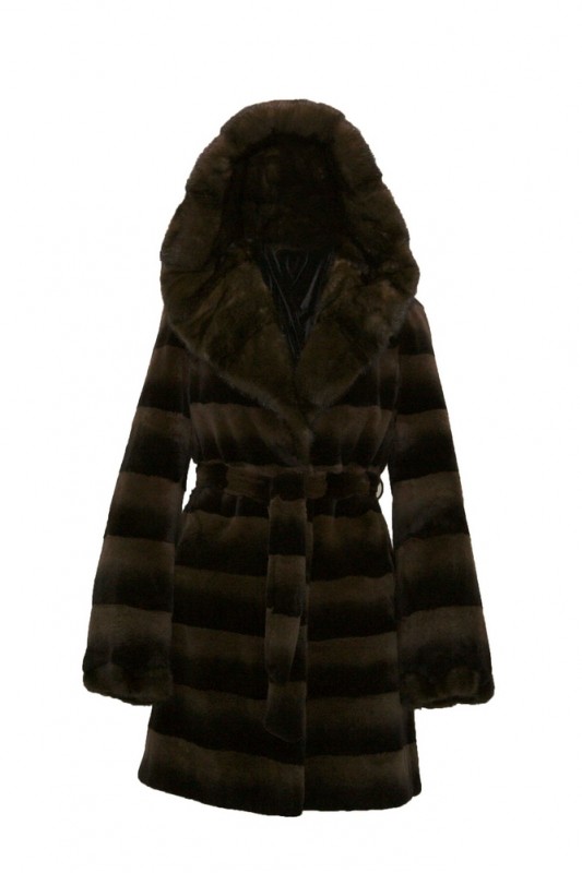 Изображение - Пальто женское из кролика  с капюшоном 3069A-168-90 3069A-168-90