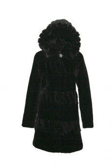 Пальто женское из овчины с капюшоном YW3126-456