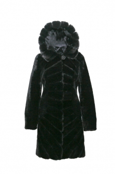 Пальто женское из овчины с капюшоном M1535-CL-18