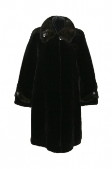 Пальто женское из овчины с воротником  S6607-5-C5-A
