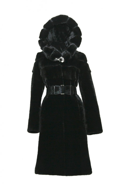 Изображение - Пальто женское из овчины с капюшоном M251-L-18 M251-L-18