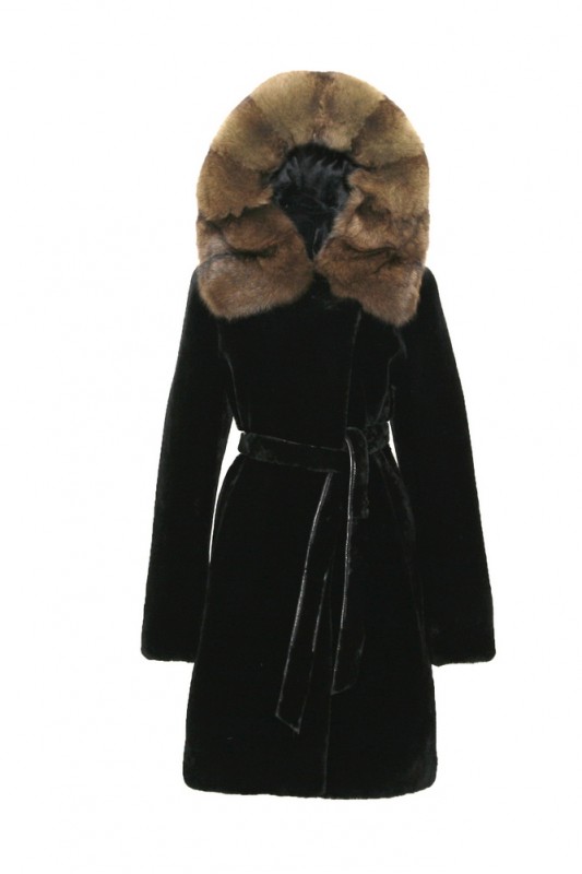 Изображение - Пальто женское из овчины с капюшоном MD8090 MD8090