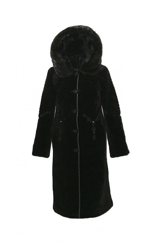 Изображение - Пальто женское из овчины с капюшоном A13007-5-7-A A13007-5-7-A