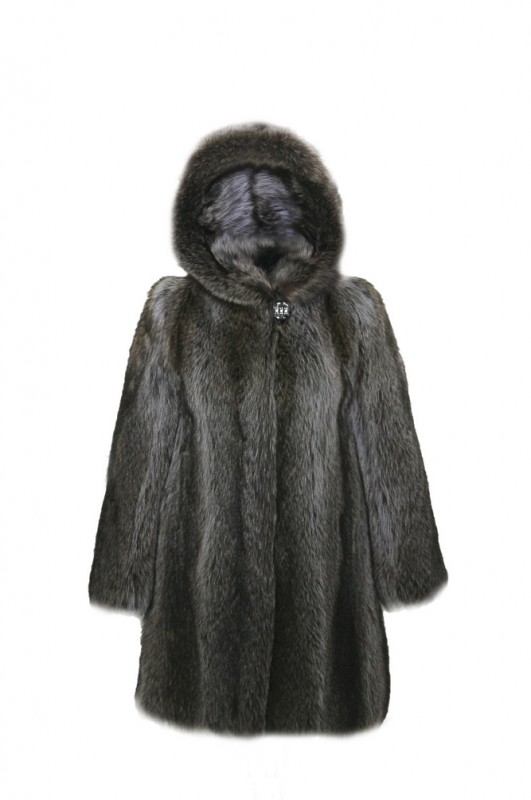 Изображение - Пальто женское из енота с капюшоном EG-95 EG-95