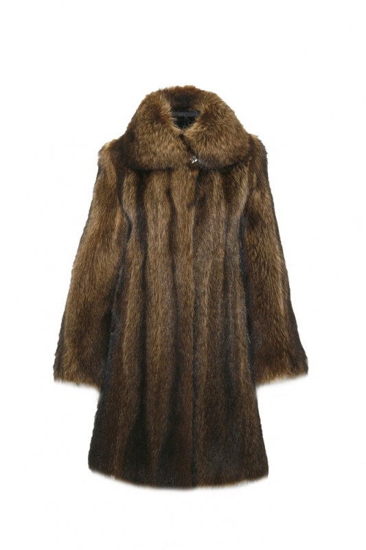 Изображение - Пальто женское из енота с воротником EFV-100 EFV-100
