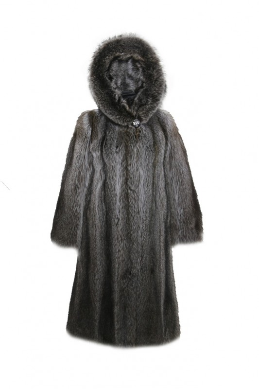Изображение - Пальто женское из енота с капюшоном ESK-120 ESK-120