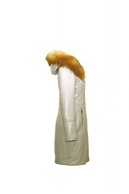Изображение - Пальто кожаное с капюшоном на овчине 13141 13141