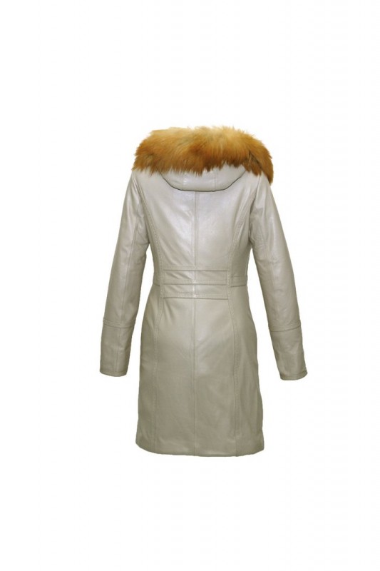 Изображение - Пальто кожаное с капюшоном на овчине 13141 13141