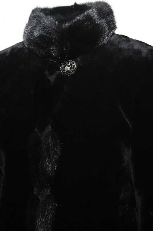 Изображение - Пальто женское из овчины с воротником S-1329-1F-02-3D-01 S-1329-1F-02-3D-01