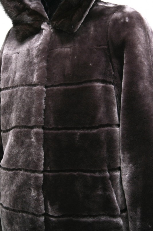 Изображение - куртка женская из овчины с капюшоном S8248-2-10-107 S8248-2-10-107