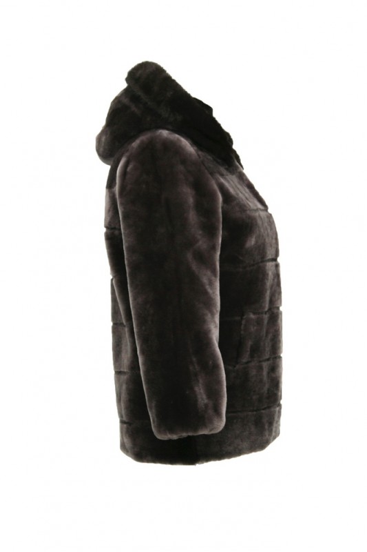 Изображение - куртка женская из овчины с капюшоном S8248-2-10-107 S8248-2-10-107