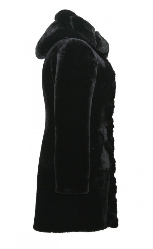 Изображение - Пальто женское из овчины с капюшоном M638-L-18 M638-L-18
