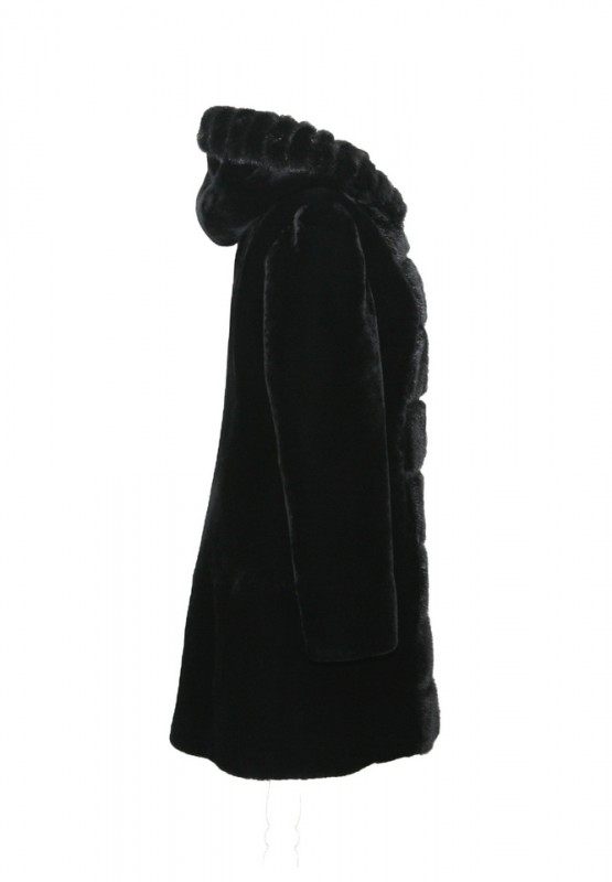Изображение - Пальто женское из овчины с капюшоном M123-95-L18 M123-95-L18