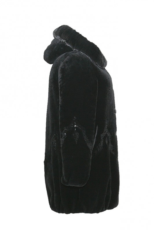Изображение - Пальто женское из овчины с капюшоном A13002-5-8 A13002-5-8