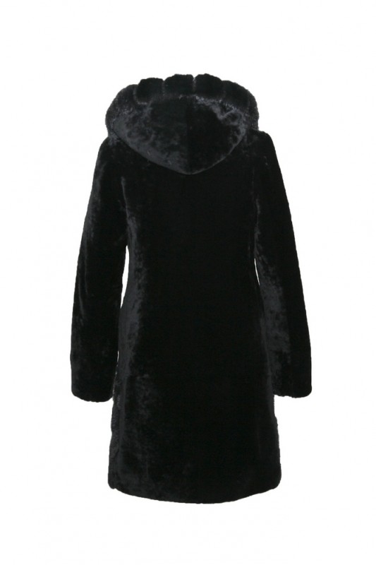 Изображение - Пальто женское из овчины с капюшоном M1535-CL-18 M1535-CL-18