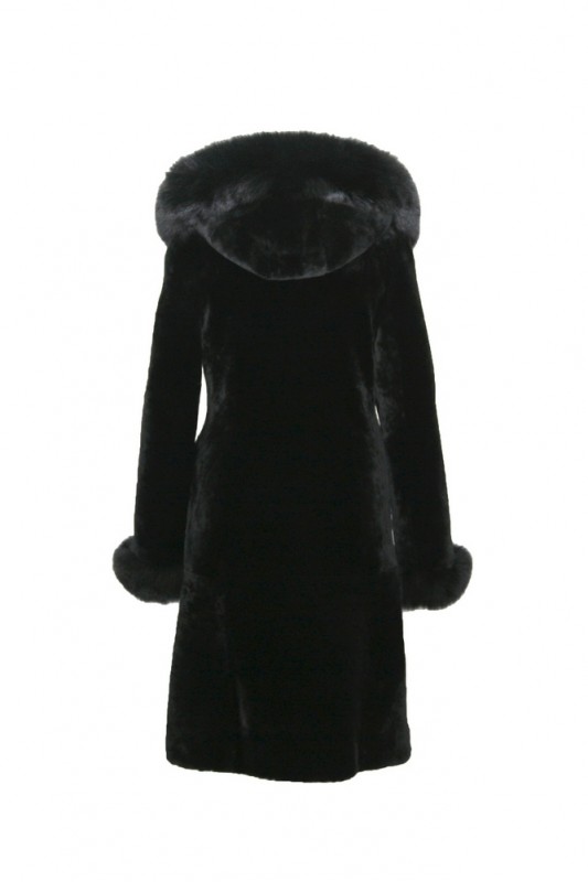 Изображение - Пальто женское из овчины с капюшоном A10855-5-8 A10855-5-8