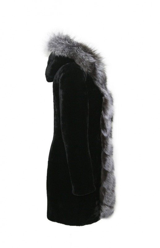 Изображение - Пальто женское из овчины с капюшоном 7725-PZ-1-1 7725-PZ-1-1