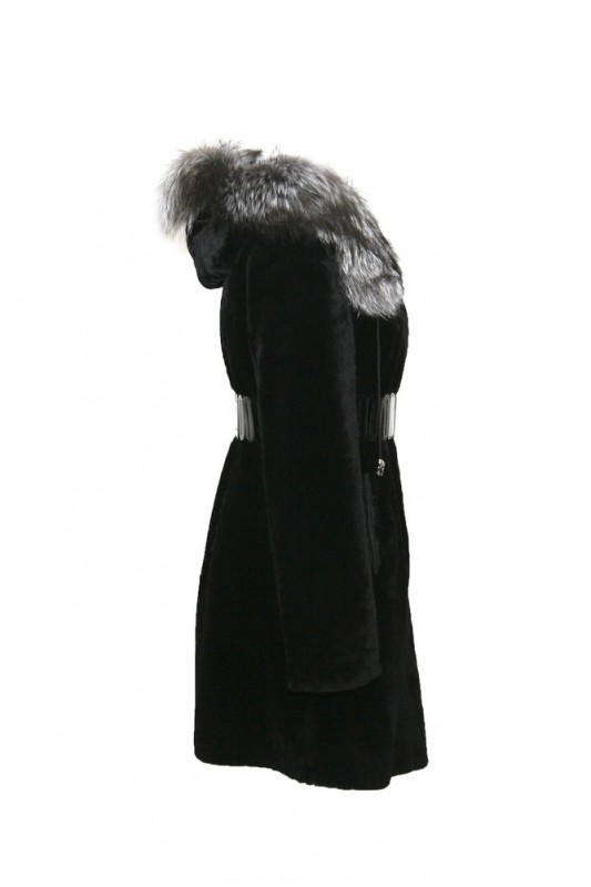 Изображение - Пальто женское из овчины с капюшоном 7893A-Z18 7893A-Z18