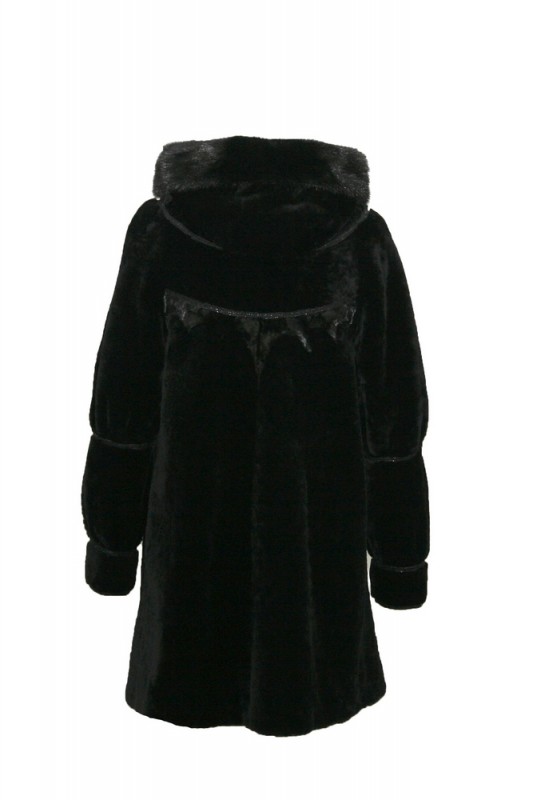Изображение - Пальто женское из овчины с капюшоном SA15142-33-Y16-1SD SA15142-33-Y16-1SD