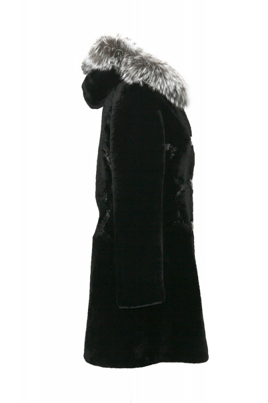 Изображение - Пальто женское из овчины с капюшоном A15080-3-Y16-Y A15080-3-Y16-Y