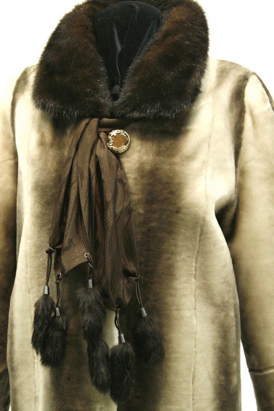 Изображение - Пальто женское из овчины с воротником  A15085-3-Y5 A15085-3-Y5