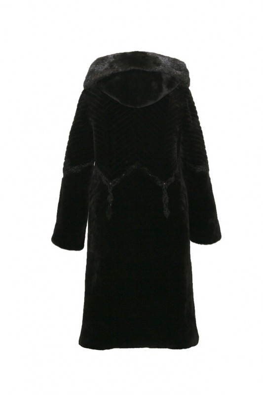Изображение - Пальто женское из овчины с капюшоном A13007-5-7-A A13007-5-7-A