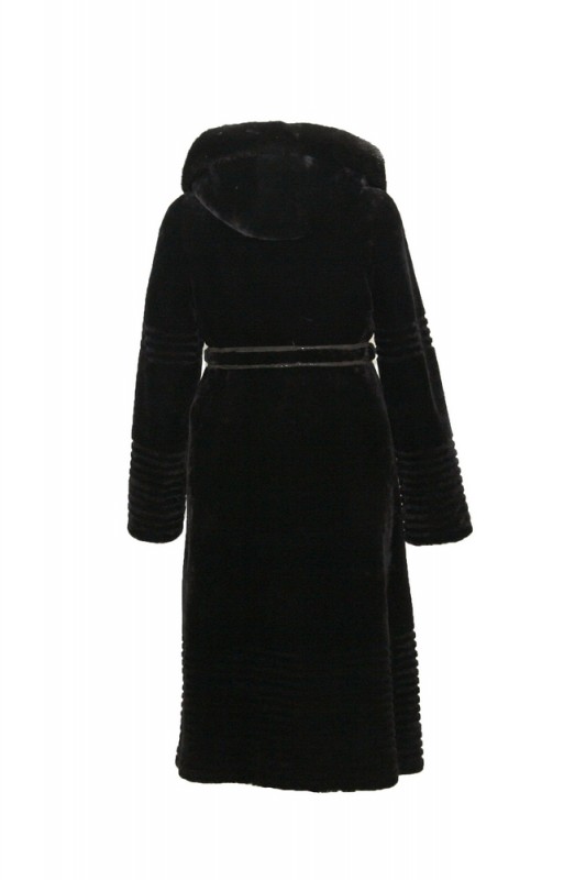 Изображение - Пальто женское из овчины с капюшоном SF105-002-13YR SF105-002-13YR