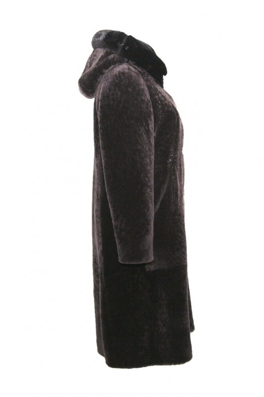 Изображение - Пальто женское из овчины с капюшоном M609-LX-47 M609-LX-47