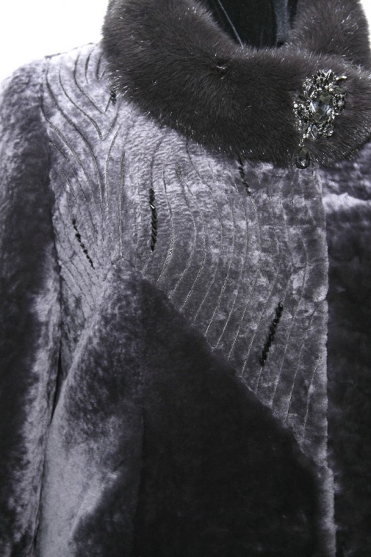 Изображение - Пальто женское из овчины с воротником  FA1877-289-XIU FA1877-289-XIU