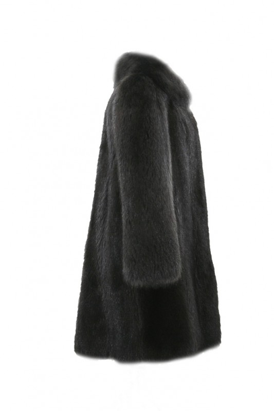 Изображение - Пальто женское из енота с воротником ESV-100 ESV-100