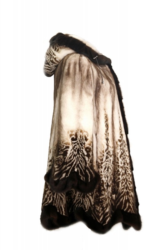 Изображение - Пальто женское с капюшоном из норки S8389-95 S8389-95