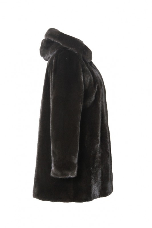 Изображение - Пальто женское из норки с капюшоном 0810-90 0810-90